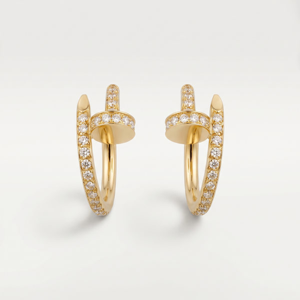 Classic Juste Un Clou Full-Paved Hoop Earrings