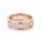Classic Love 6 Diamond Full-paved Band Ring