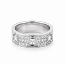 Classic Love 6 Diamond Full-paved Band Ring