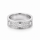 Classic Love 6 Diamond Full-paved Band Ring
