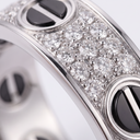 Classic Love Ceramic Paved Band Ring