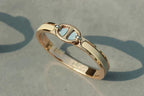 Clic Chaine Bracelet Pink Gold Black Enamel High Quality
