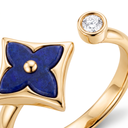 Color Blossom Blue Star Motif Ring