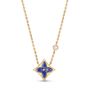 Color Blossom Blue Star Motif Necklace