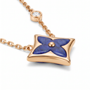 Color Blossom Blue Star Motif Necklace