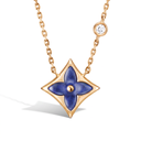 Color Blossom Blue Star Motif Necklace