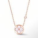 Color Blossom Circle Floral Motif Necklace