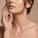 Color Blossom Circle Motif Necklace