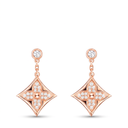 Color Blossom Pave Motif Drop Earrings