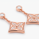 Color Blossom Pave Motif Drop Earrings