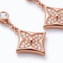 Color Blossom Paved Star Motif Drop Earrings