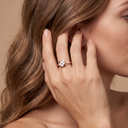 Color Blossom Pearl Motif Cuff Ring