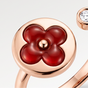 Color Blossom Red Motif Cuff Ring