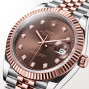 Datejust 126331 Chocolate Diamond Dial Fluted Bezel Jubilee Bracelet Automatic Watch