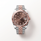 Datejust 126331 Chocolate Diamond Dial Fluted Bezel Jubilee Bracelet Automatic Watch