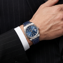 Datejust Blue Dial Fluted Bezel Leather Strap Automatic Men's Watch