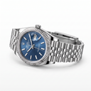 Datejust M126234 Blue Dial Fluted Bezel Stainless Steel Men's Watch