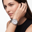 Datejust Mother Of Pearl Dial Gray Leather Strap Automatic Watch