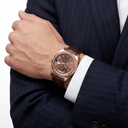 Day-Date 118135 Rose Gold President Chocolate Dial Leather Strap Men’s Watch