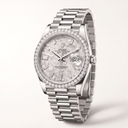 Day-Date 228349 White Gold Meteorite Diamond Dial Men's Watch