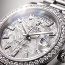 Day-Date 228349 White Gold Meteorite Diamond Dial Men's Watch