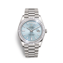 Day-Date 228396TBR Ice Blue Dial Baguette Set Bezel Men's Watch