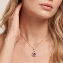 Diva's Dream Blue Gemstone Openwork Pendant Necklace