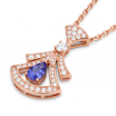 Diva's Dream Blue Gemstone Openwork Pendant Necklace