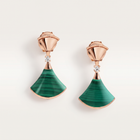 Diva's Dream Green Fan Earrings