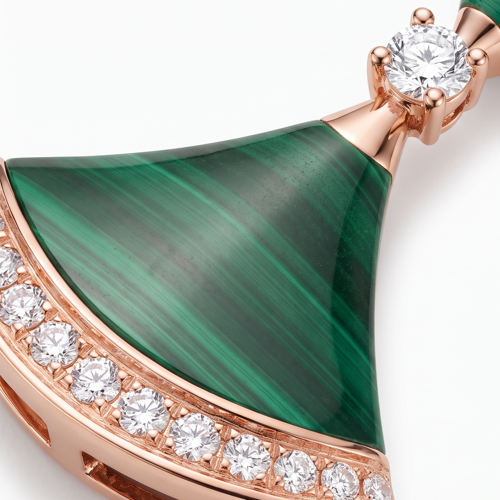 Diva's Dream Pavé Green Pendant Necklace
