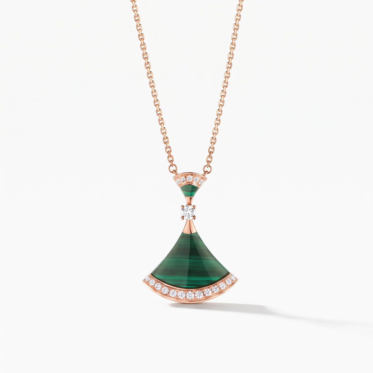 Diva's Dream Pavé Green Pendant Necklace
