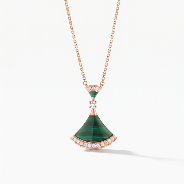 Diva's Dream Pavé Green Pendant Necklace