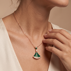 Diva's Dream Pavé Green Pendant Necklace