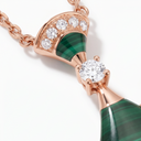 Diva's Dream Pavé Green Fan Pendant Necklace