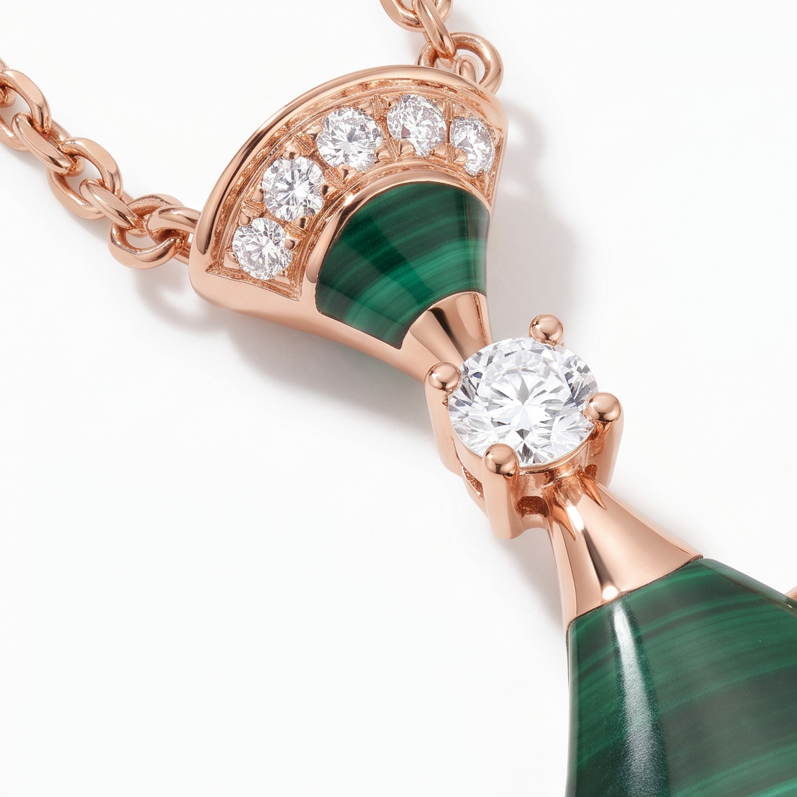 Diva's Dream Pavé Green Pendant Necklace