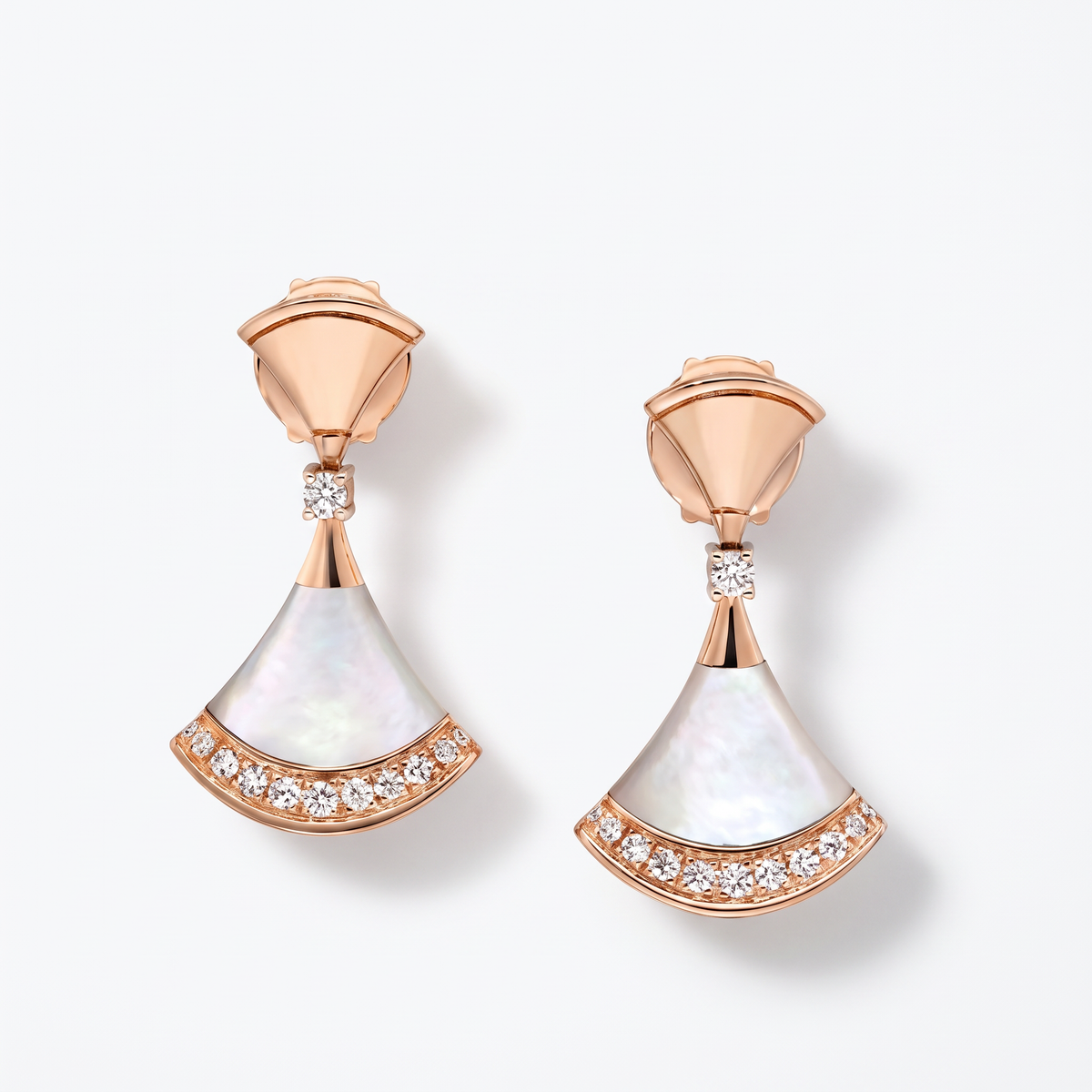 Diva's Dream Paved Mother Of Pearl Earrings