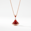 Diva's Dream Paved Red Pendant Necklace