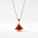 Diva's Dream Paved Red Pendant Necklace