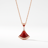 Diva's Dream Paved Red Pendant Necklace