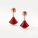 Diva's Dream Red Fan Earrings