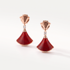 Diva's Dream Red Fan Earrings