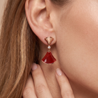 Diva's Dream Red Fan Earrings