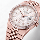 Dweller 127385TBR Oyster Rose Gold Tone White Honeycomb Motif Dial Automatic Watch