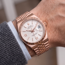 Dweller M127335 Oyster Everose gold White Dial Automatic Watch