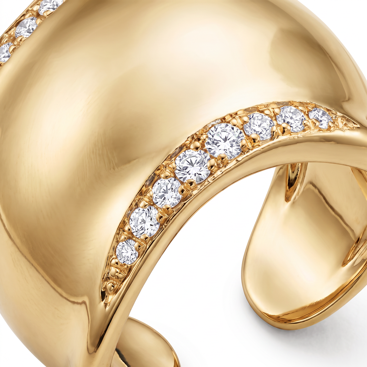 Elsa Peretti Bone Paved Cuff Ring