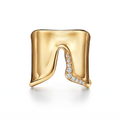 Elsa Peretti Bone Paved Split Cuff Ring