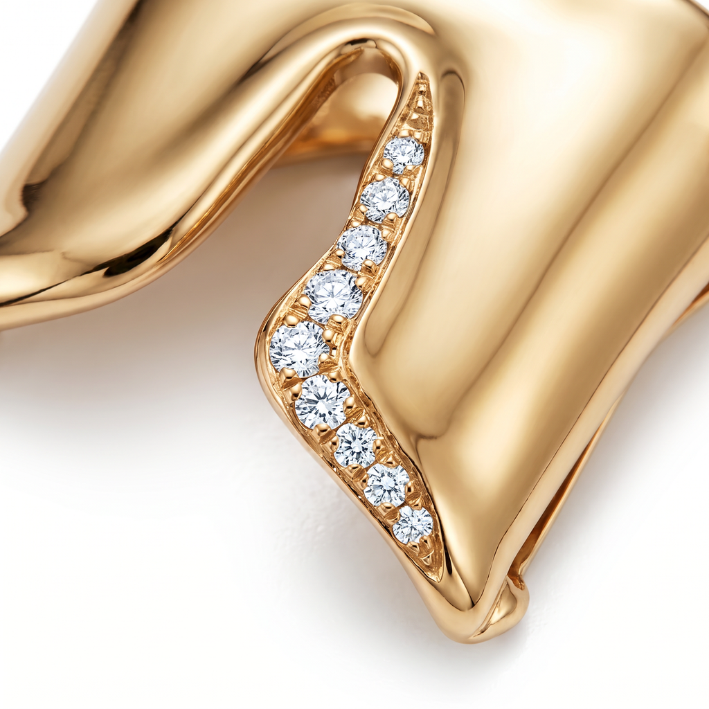 Elsa Peretti Bone Paved Split Cuff Ring
