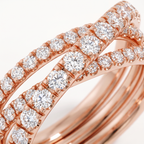 Etincelle De Crossover Pavé Ring
