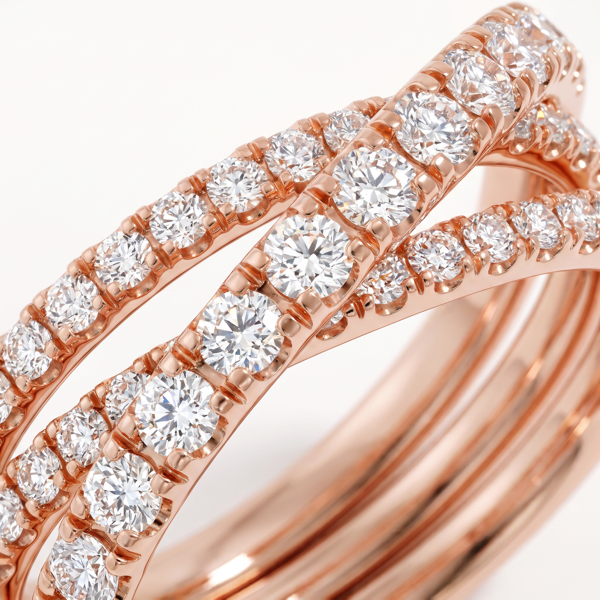 Etincelle De Crossover Pavé Ring