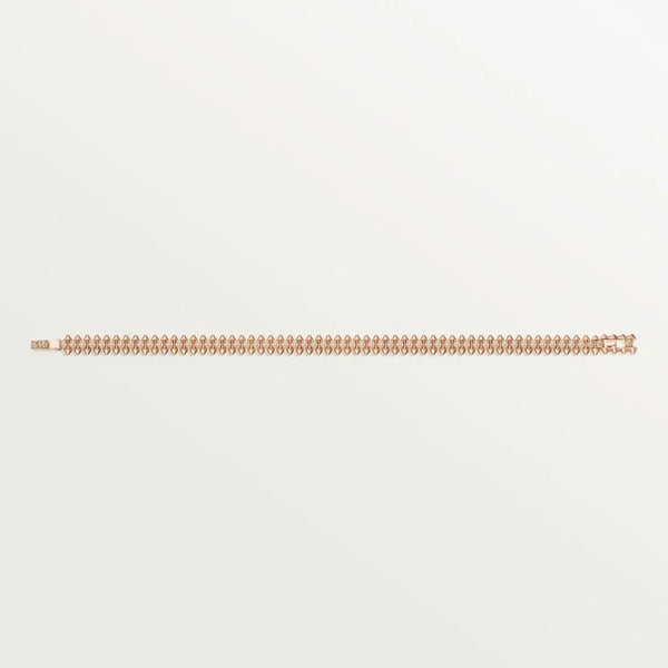 Shimmer Pink Gold Pyramid Bangle with Fierce Grace, Small model